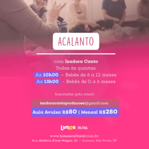 Acalanto (bebês 0 a 6 meses)